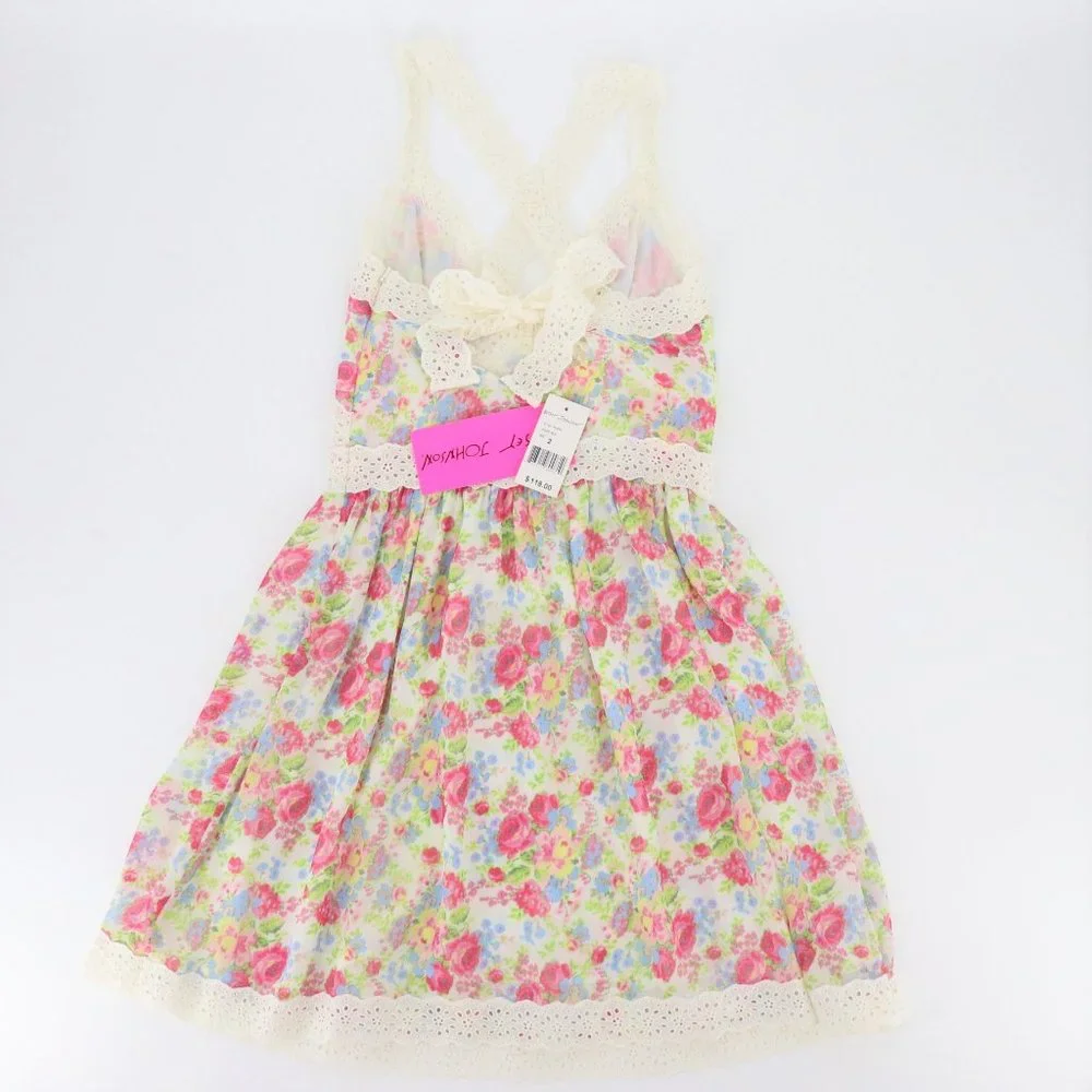 SOLD - NWT Betsey Johnson Floral Mini Dress - Picture 3 of 14